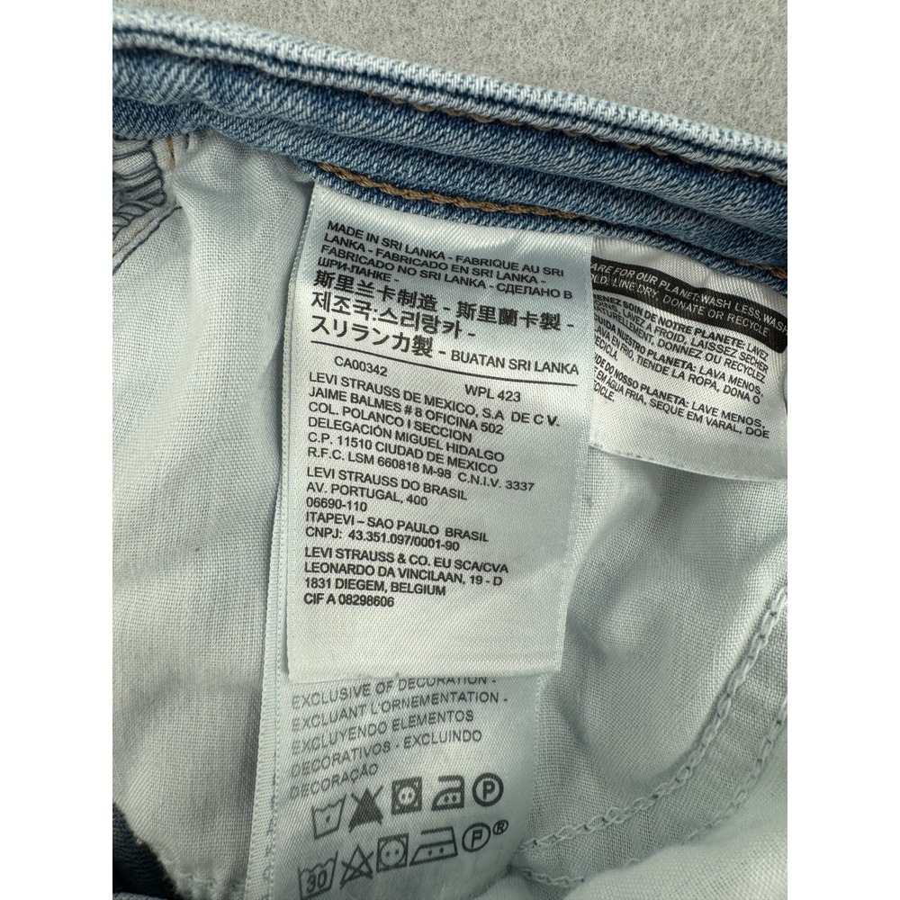 Levis 721 High Rise Skinny Jeans Womens 30x30 Light Wash Blue Denim Stretch - Picture 11 of 14